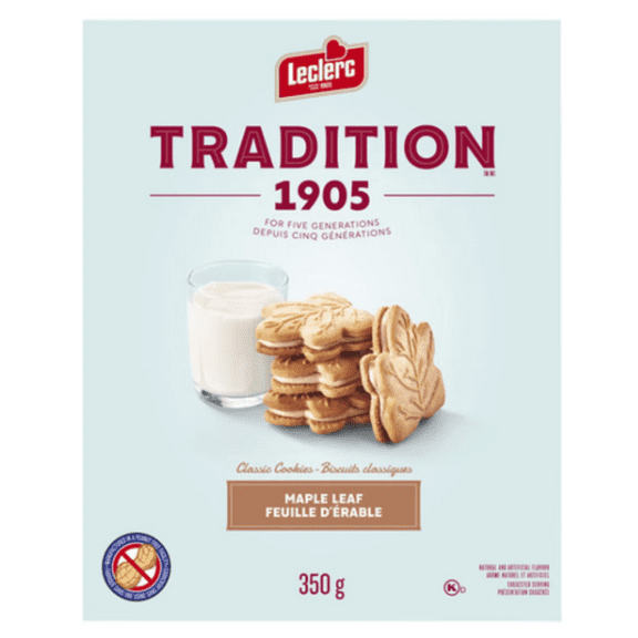 Leclerc Tradition Nut Free Cookies Maple Leaf 350g