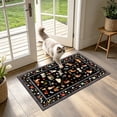 thumbnail image 1 of Lecolaco 2’x3' Floral Cat Small Area Rug, Washable Indoor Door Mat, Soft Low-Pile Throw Rugs for Entryway, Kitchen, Black, 1 of 8