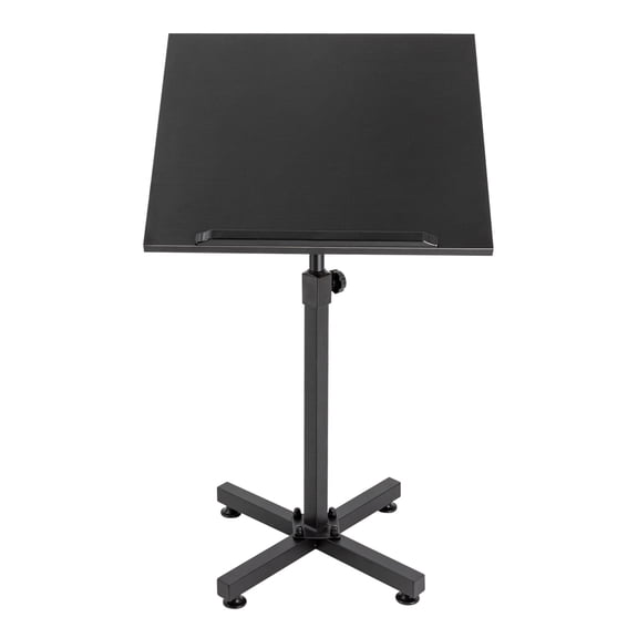 Lectern Podium Stand, Height Adjustable Laptop Table, Portable Presentation Standing for Classroom, Office, Church, Tilting Desktop with Edge Stopper