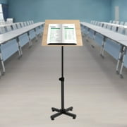 Lectern Podium Stand,Portable Presentation Standing for Classroom, Office, Church, Tilting Desktop with Edge Stopper Height Adjustable Laptop Table