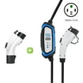 thumbnail image 1 of Lectron Bundle - J1772 NEMA 14-50 Plug 32 Amp Electric Vehicle (EV) Charger & White Tesla to J1772 Charging Adapter, 1 of 9