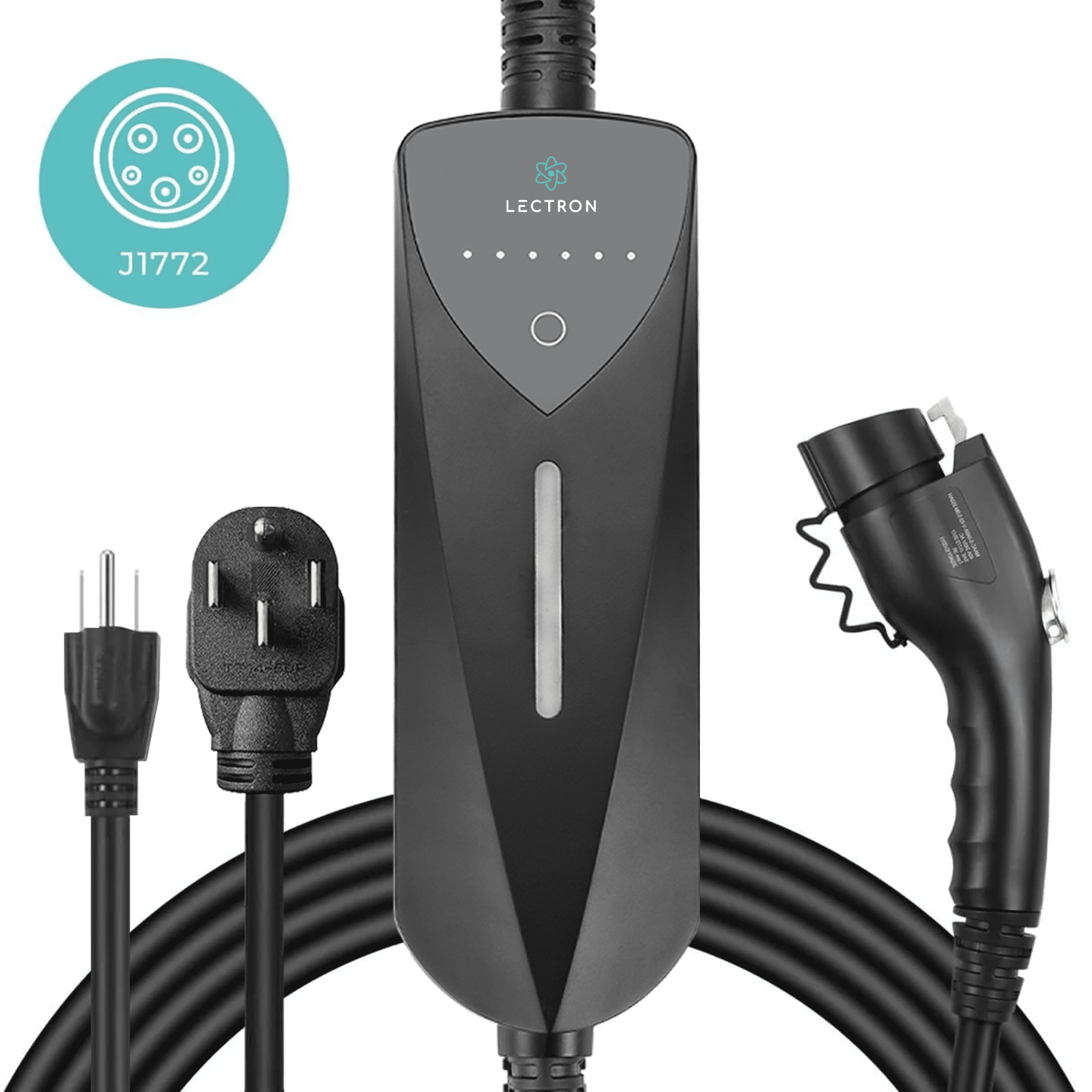 Lectron Level 1/2 (8A to 40A) J1772 Portable EV Charger - Dual-Level Electric Vehicle Charging Station with NEMA 14-50/5-15 Plug - Compatible with All J1772 EVs