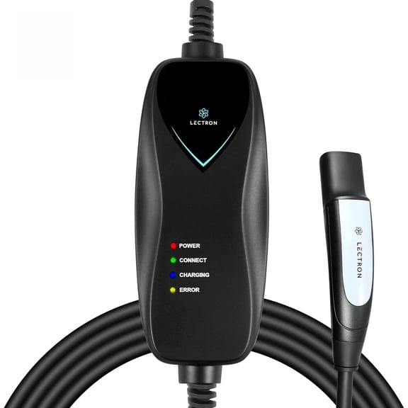 Lectron Level 1 Tesla Charger - 120V, 15 Amp, NEMA 5-15 Plug, 16 ft Extension Cord - Portable Electric Car Charger for Tesla - Compatible with All Tesla Models X/Y/3/S/Cybertruck