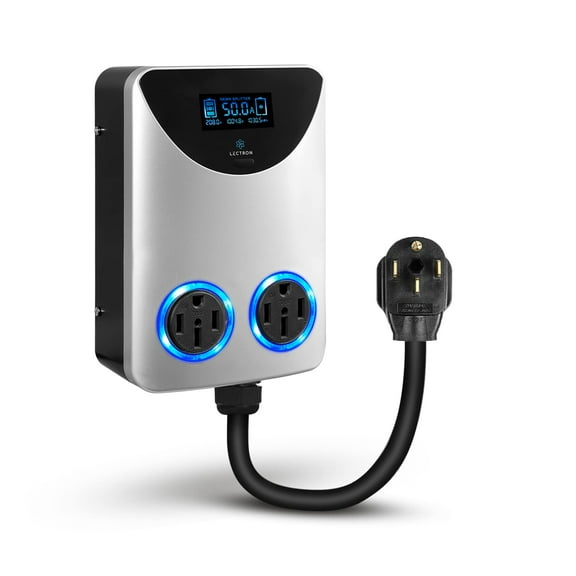 Lectron NEMA Socket Splitter - Power Your EV Charger and High-Powered Appliance from The Same Outlet (NEMA 14-50 to NEMA 14-50 / NEMA 14-50 Splitter)