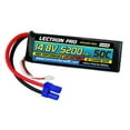 thumbnail image 1 of Lectron Pro 14.8V 5200mAh 50C Lipo Battery Soft Pack with EC5 Connector, 1 of 2