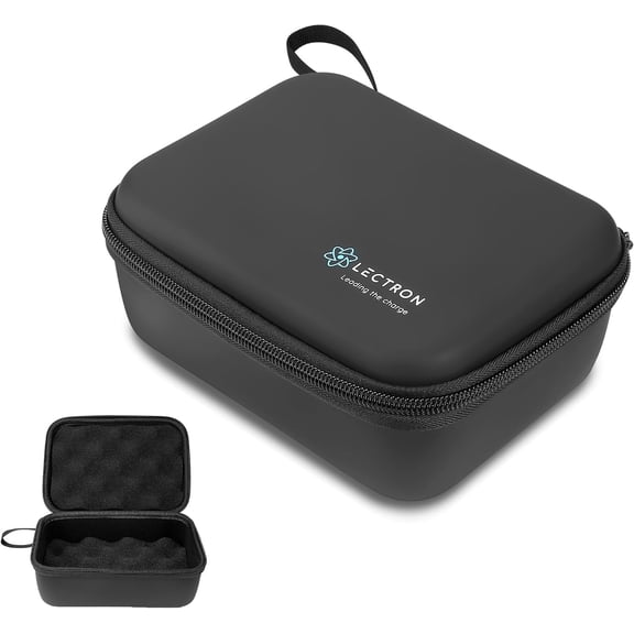 Lectron Protective Case for EV Adapters - Hard Shell Zipper Travel Case with Soft Padded Interior, Fits Most Tesla (NACS) and J1772 Charger Adapters (Case Only)
