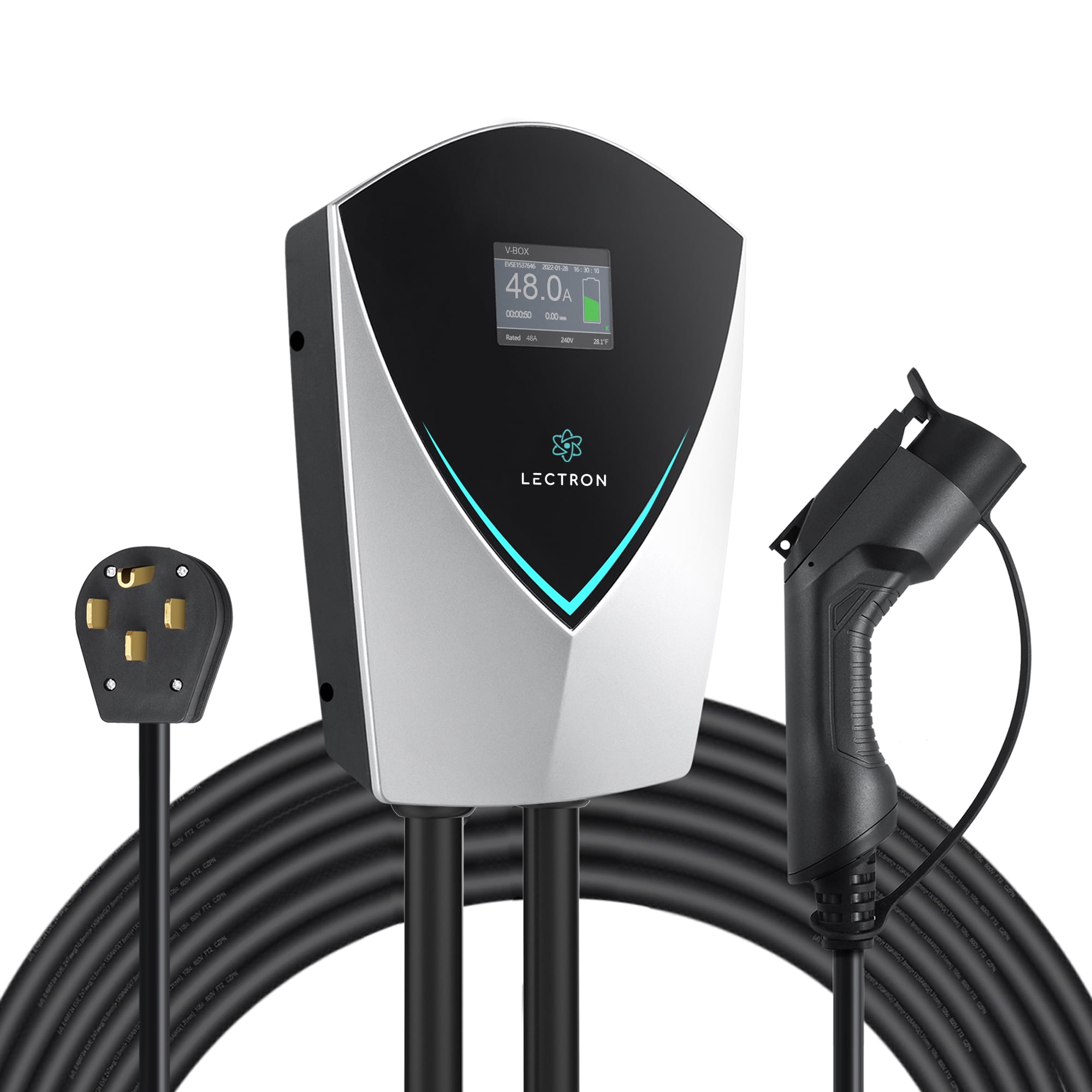 Lectron V-Box 48A Level 2 EV Charging Station (240V) for J1772 EVs