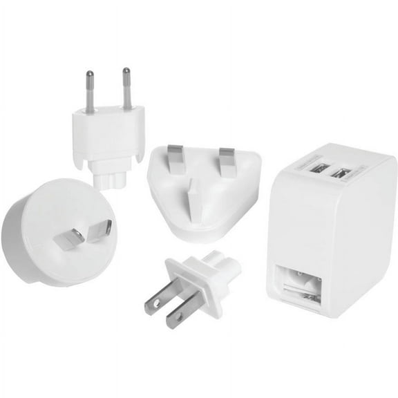 Lectronic Smart Dual USB Charger and Adapter Set; US Europe UK Italy Spain China