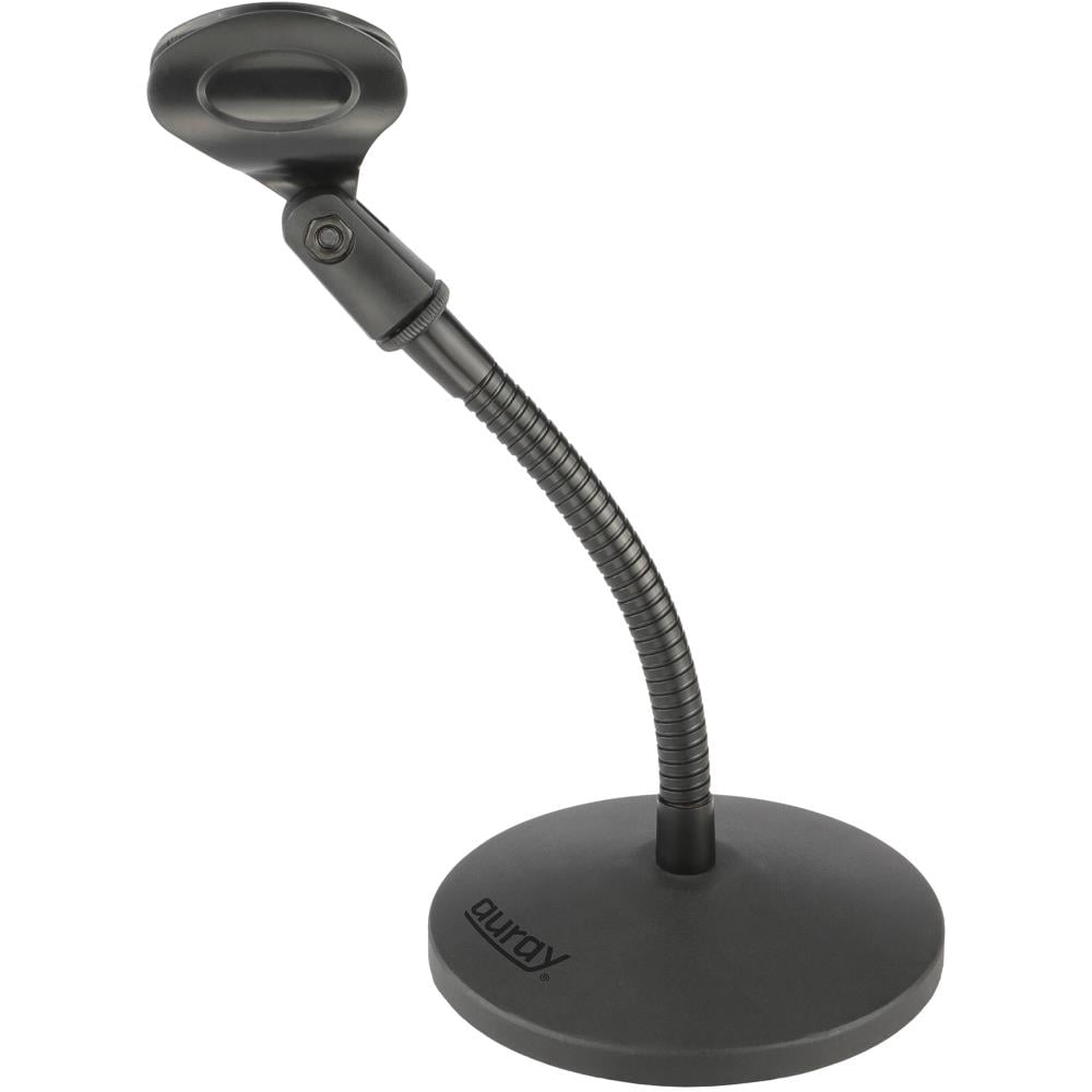 Lectronify 6″ Flexible Gooseneck Desktop Mic Stand – Weighted Steel Base, Mic Clip & 3/8‑5/8″ Adapter