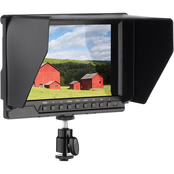 Lectronify 7" 4K On-Camera Monitor 1920x1200 IPS HDMI DSLR Video Display with Focus Peaking Zebra Exposure L-Series Battery Sun Hood