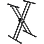 Lectronify Double-X Keyboard Stand with Clutch Lock, Adjustable Height, Heavy-Duty Metal Construction, 200 lb Capacity, Non-Slip Rubber Support, Foldable Design