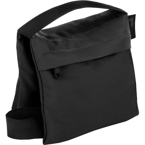 Lectronify Filled Saddle Sandbag 5 lb Black Cordura Nylon Counterweight for Light Stands, Boom Arms, Tripods and Background Supports, Water-Resistant Double-Zipper Studio Weight Bag