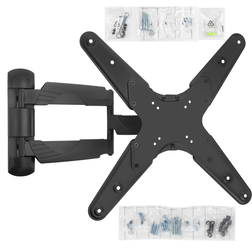 Lectronify Full Motion TV Wall Mount for 25–55" TVs, Swivel & Tilt Adjustable Arm, 77 lb Capacity, VESA Up to 400x400, Space Saving Design