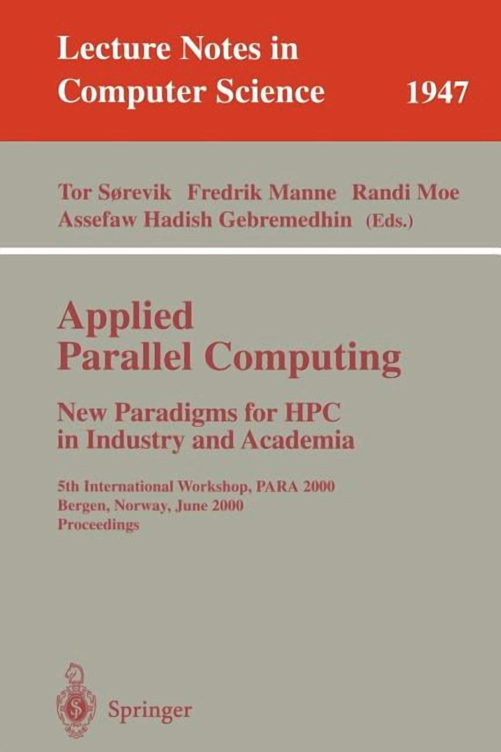 Lecture Notes in Computer Science Applied Parallel Computing. New ...