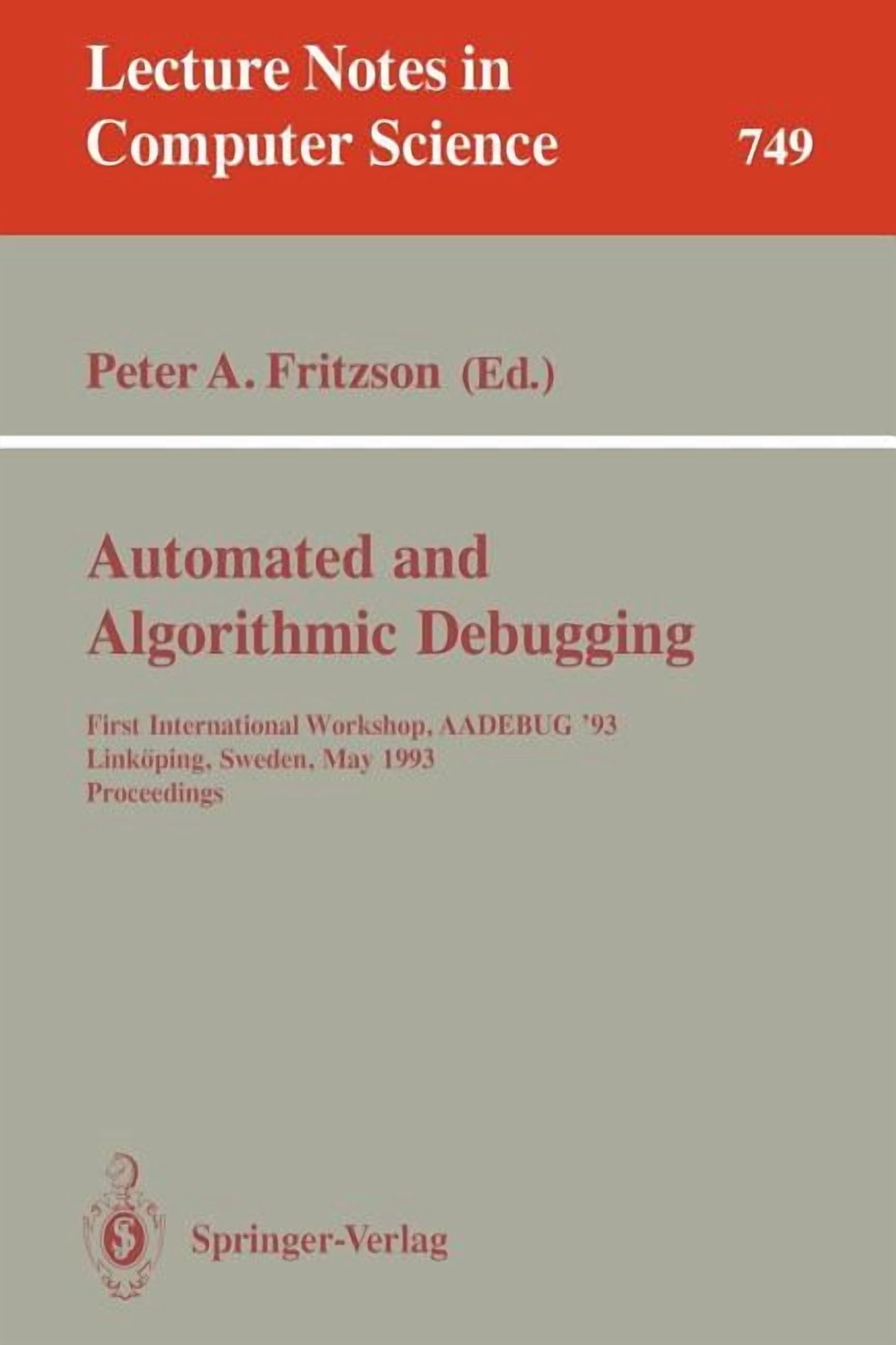 Lecture Notes in Computer Science Automated and Algorithmic Debugging ...