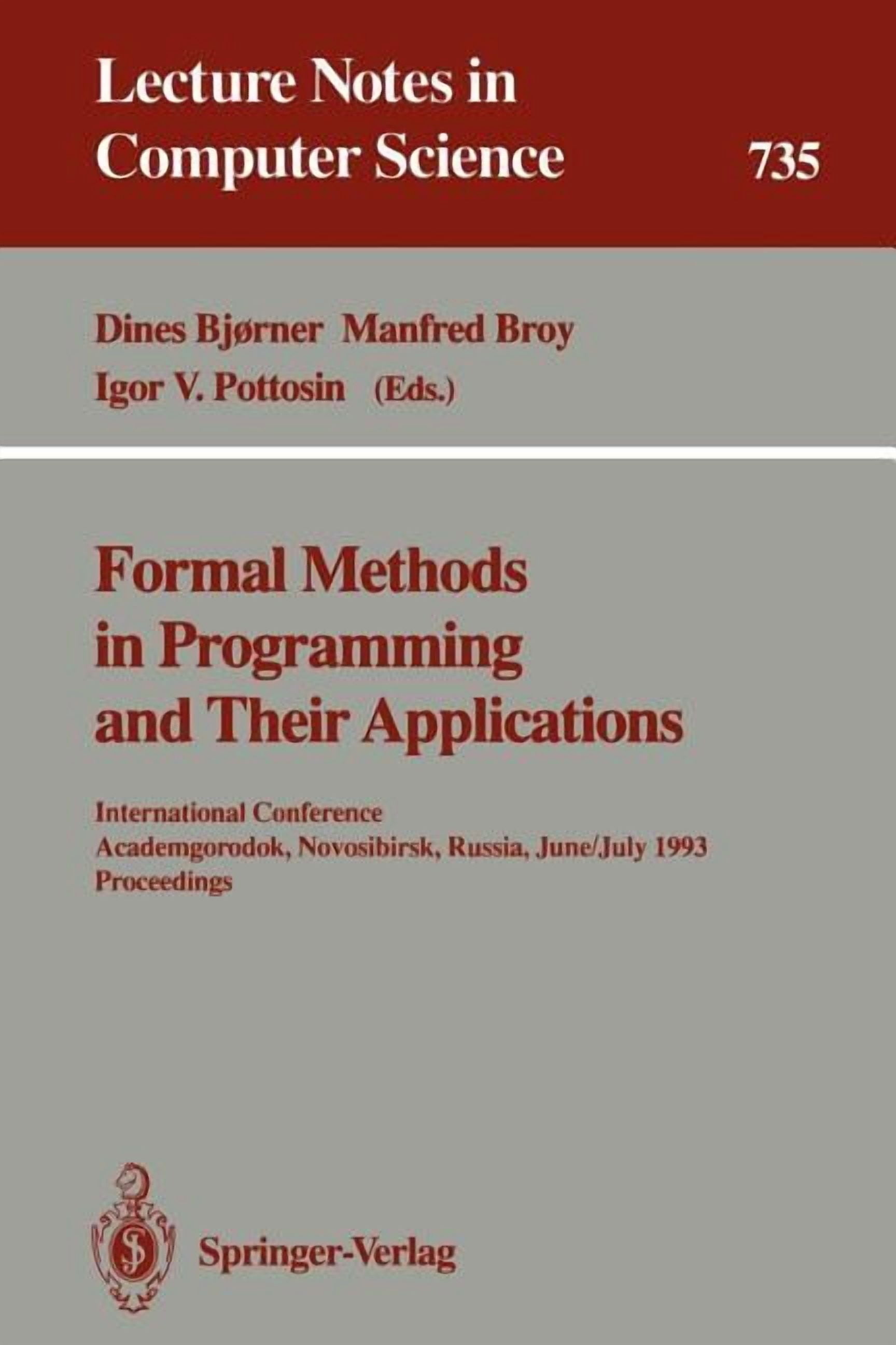 Lecture Notes in Computer Science Formal Methods in Programming and ...