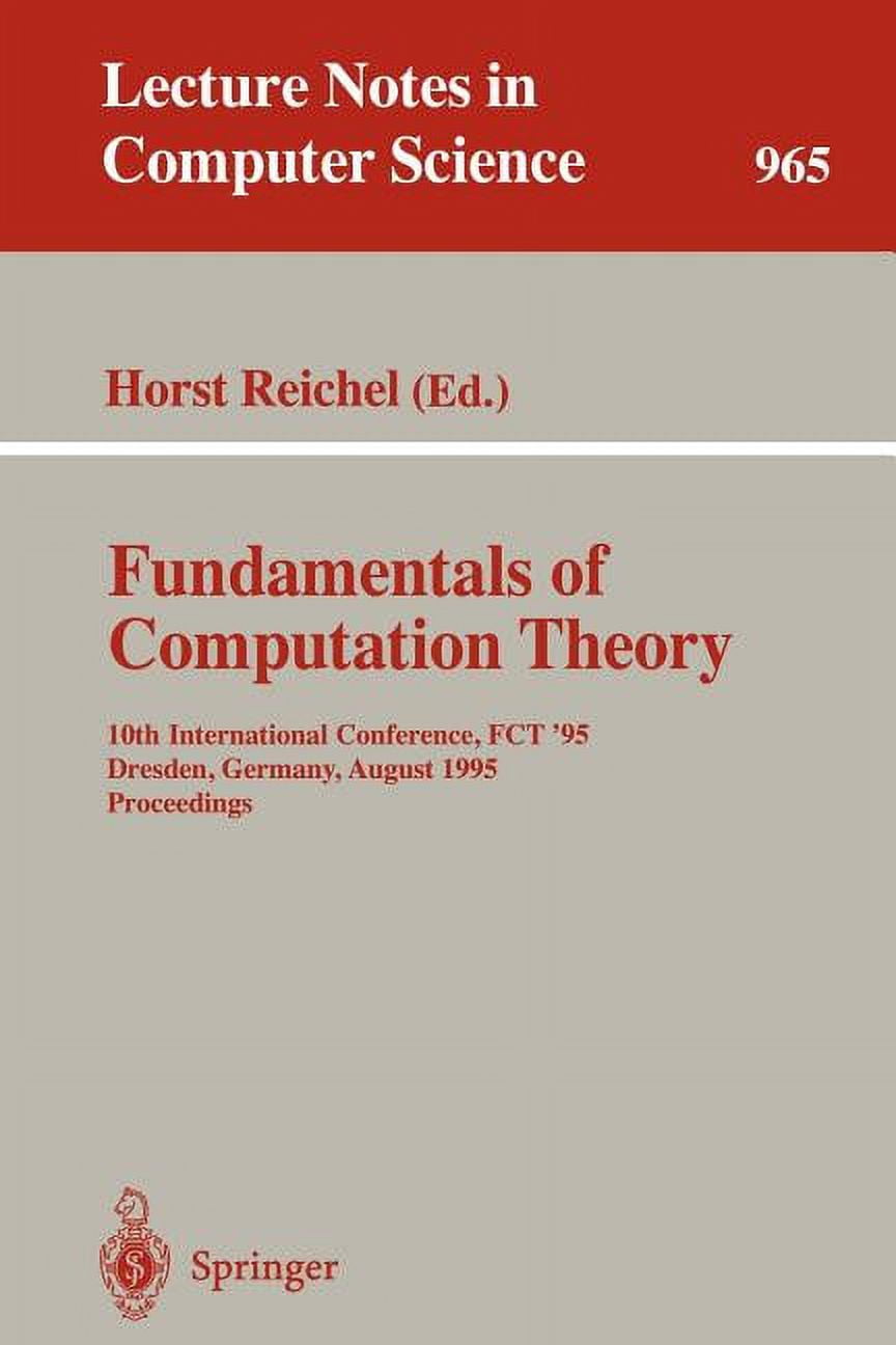 Lecture Notes in Computer Science Fundamentals of Computation Theory ...
