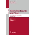 thumbnail image 1 of Lecture Notes in Computer Science Information Security and Privacy: 29th Australasian Conference, Acisp 2024, Sydney, Nsw, Australia, July 15-17, 2024, Pr, Book 14895, (Paperback), 1 of 1