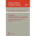 thumbnail image 1 of Lecture Notes in Computer Science Modular Programming Languages: Joint Modular Languages Conference, Jmlc 2000 Zurich, Switzerland, September 6-8, 2000 Pr, Book 1897, (Paperback), 1 of 1