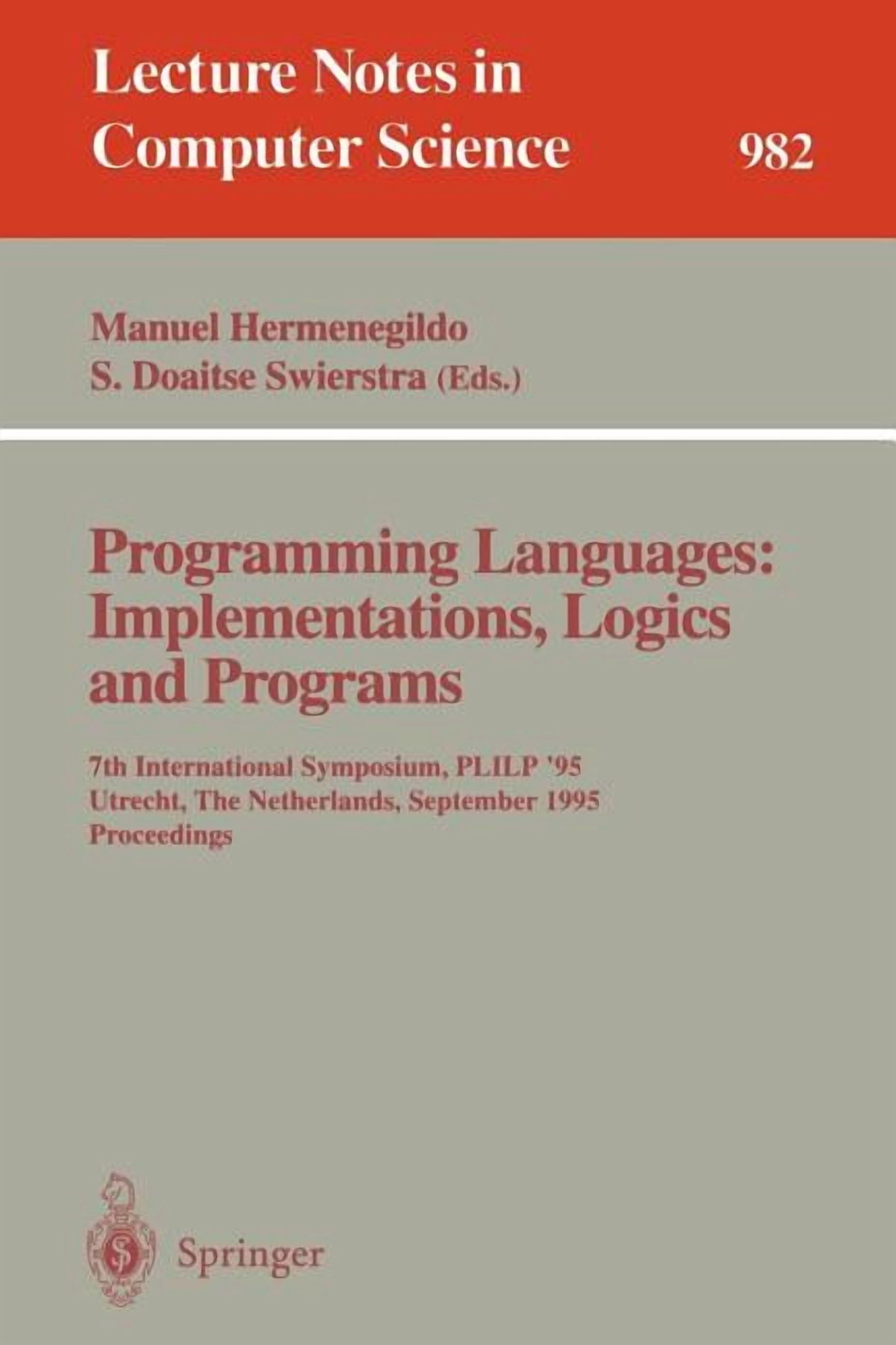Lecture Notes in Computer Science Programming Languages ...