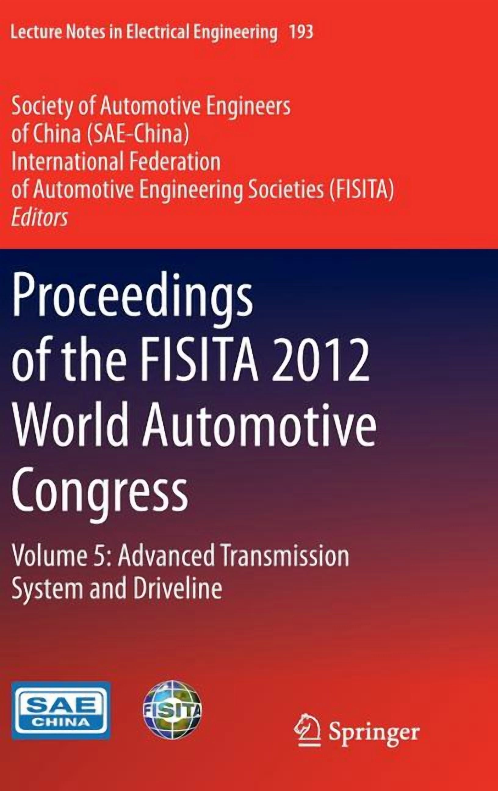 Lecture Notes in Electrical Engineering Proceedings of the Fisita 2012 ...