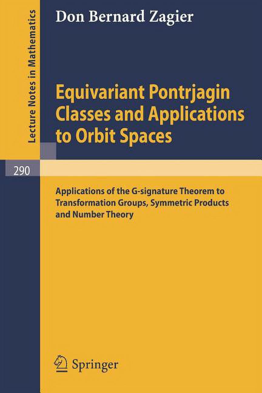 Lecture Notes in Mathematics Equivariant Pontrjagin Classes and ...
