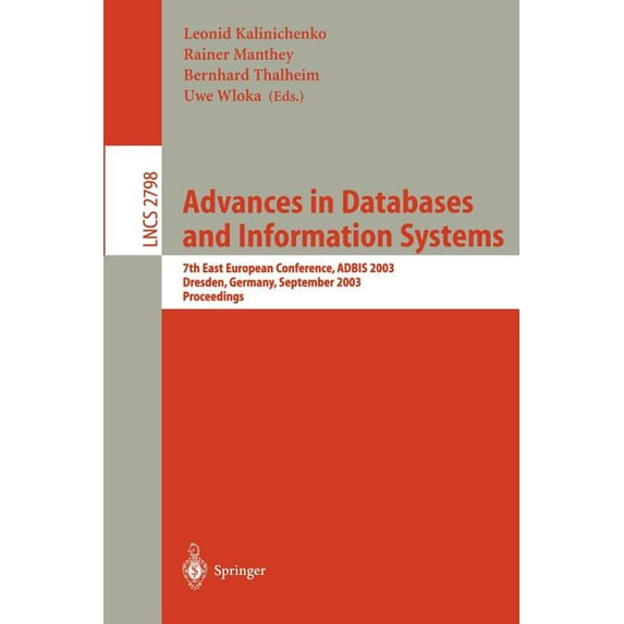Lecture Notes in Computer Science Advances in Databases and Information Systems, Book 2798, (Paperback)
