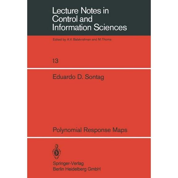 Lecture Notes in Control and Information Polynomial Response Maps, Book 13, (Paperback)
