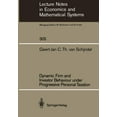 thumbnail image 1 of Lecture Notes in Economic and Mathematic Dynamic Firm and Investor Behaviour Under Progressive Personal Taxation, Book 305, (Paperback), 1 of 1