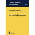 thumbnail image 1 of Lecture Notes in Mathematics Gorenstein Dimensions, Book 1747, (Paperback), 1 of 1