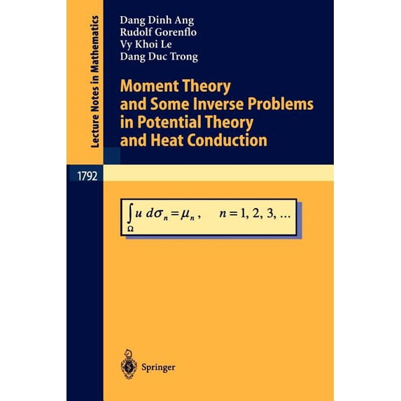 Lecture Notes in Mathematics Moment Theory and Some Inverse Problems in Potential Theory and Heat Conduction, Book 1792, (Paperback)
