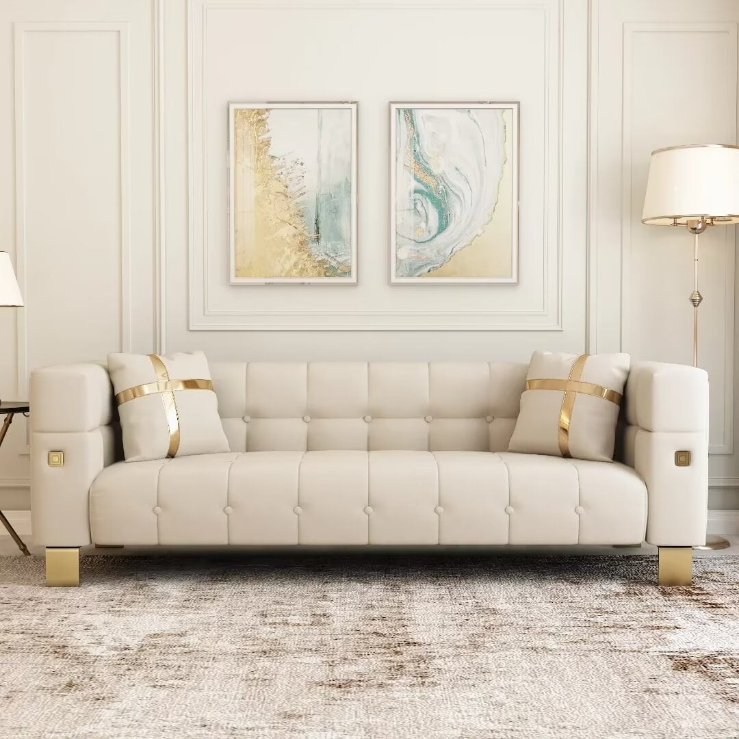 Small chesterfield 2024 sofa bed