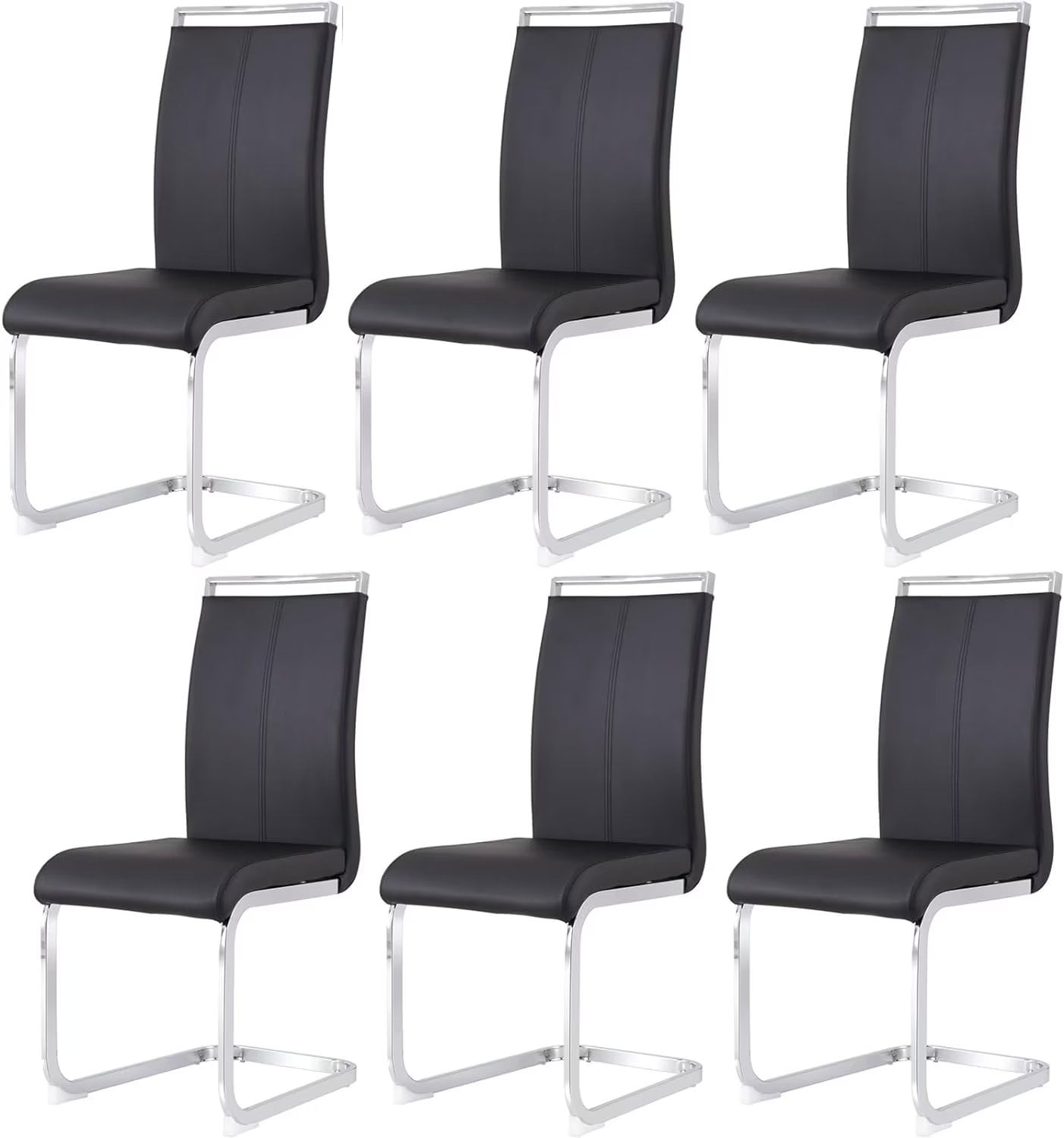 Lecut Modern Dining Chairs Set of 6 High Back Kitchen Chair with