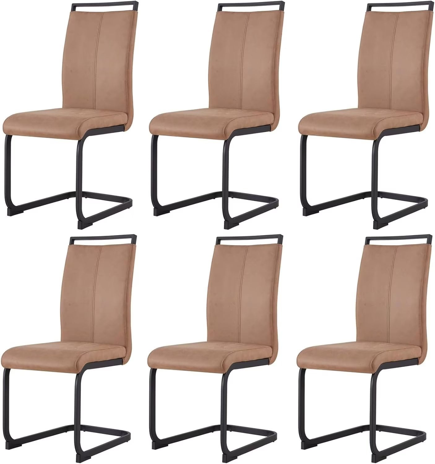 Lecut Modern Dining Chairs Set of 6 High Back Kitchen Chair with