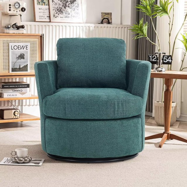 Lecut Swivel Accent Chair Barrel Chair Comfy Upholstered Round Swivel