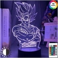 Led 3d Illusion Nightlight,Dragon Ball Lamp Goku Figure Child Bedroom Decor Nightlight,Cool Kids
