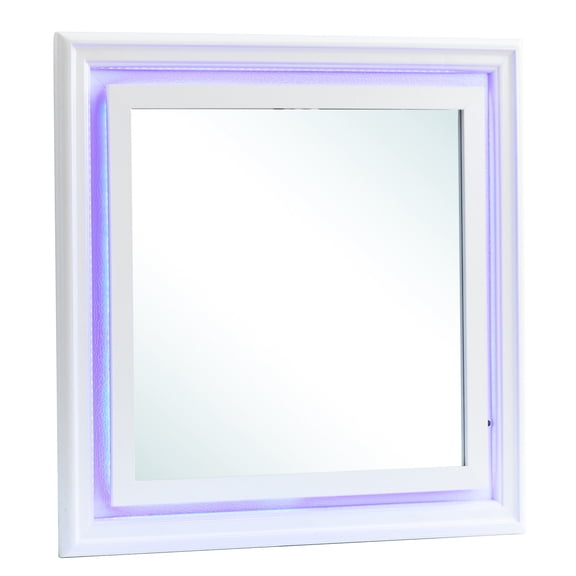Led Accent Champagne Mirror - "" Textured, 38x2x38 In, 24 Lb, Particle Board, No Supports Colored Low , 38"x2"x38", Lb
