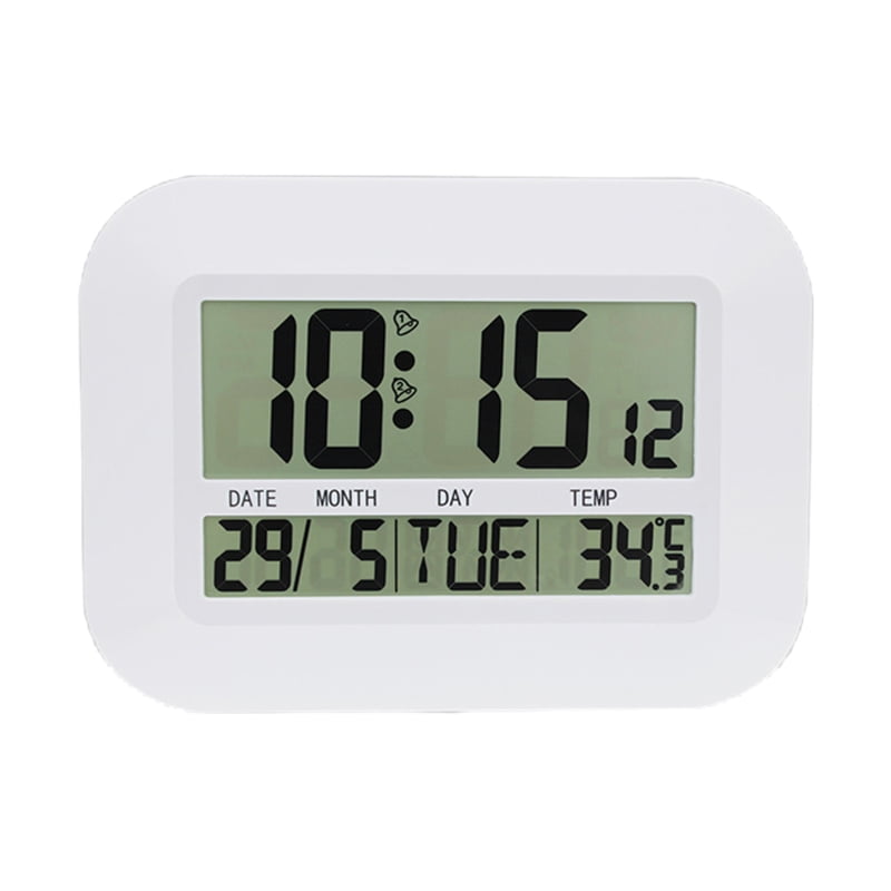 Led Alarm Clock Large Wall Clock Table Clock with Temperature Digital ...