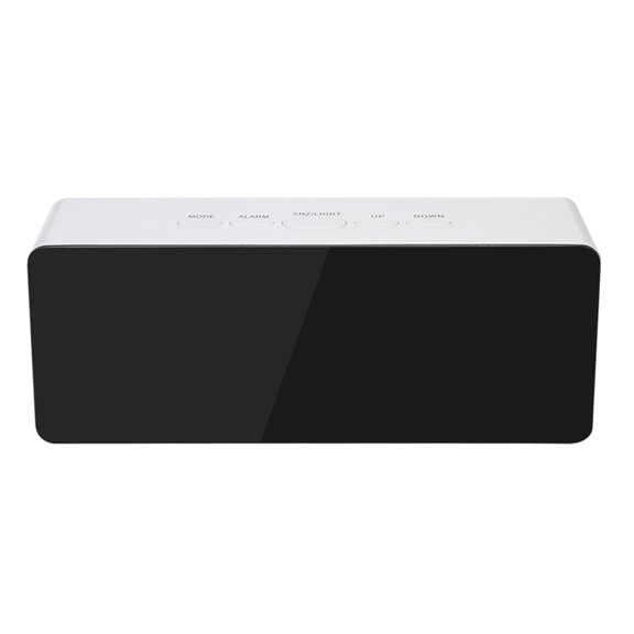 VORCOOL Multi-Function USB Alarm Clock White LED Mirror Clock with Large Number Display