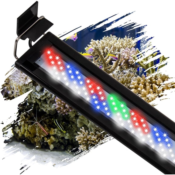 Led Aquarium Light, Full  Fish  Lights, Small 5/10 Gallon Freshwater Fishtank  Lighting for Grow Fish, , Adjustable from 12 to 16 Inch