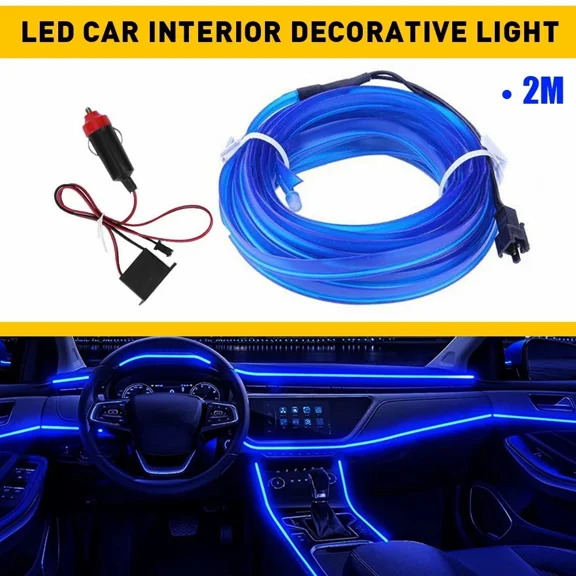 Led Auto Car Interior Decor Wire Atmosphere Strip Light Lamp Accessories Blue