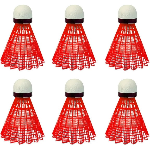 Led Badminton Shuttlecocks 6 Pack, Plastic Shuttlecocks Badminton Birdies, Sports Shuttlecock for Outdoor Indoor