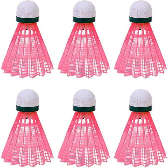 Led Badminton Shuttlecocks 6 Pack, Plastic Shuttlecocks Badminton Birdies, Sports Shuttlecock for Outdoor Indoor