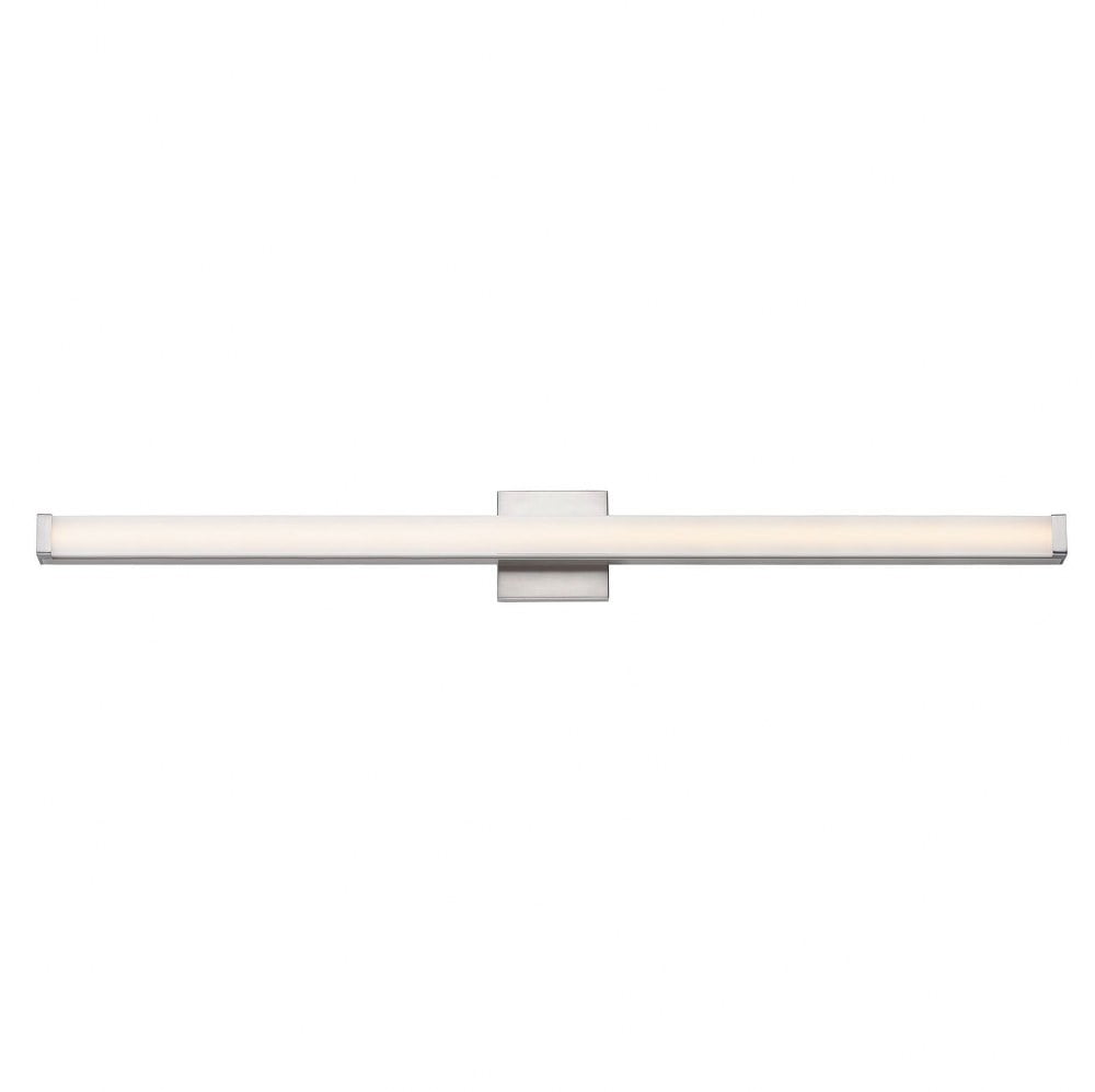 Sleek Satin Nickel 48" LED Vanity Light with Acrylic Shade