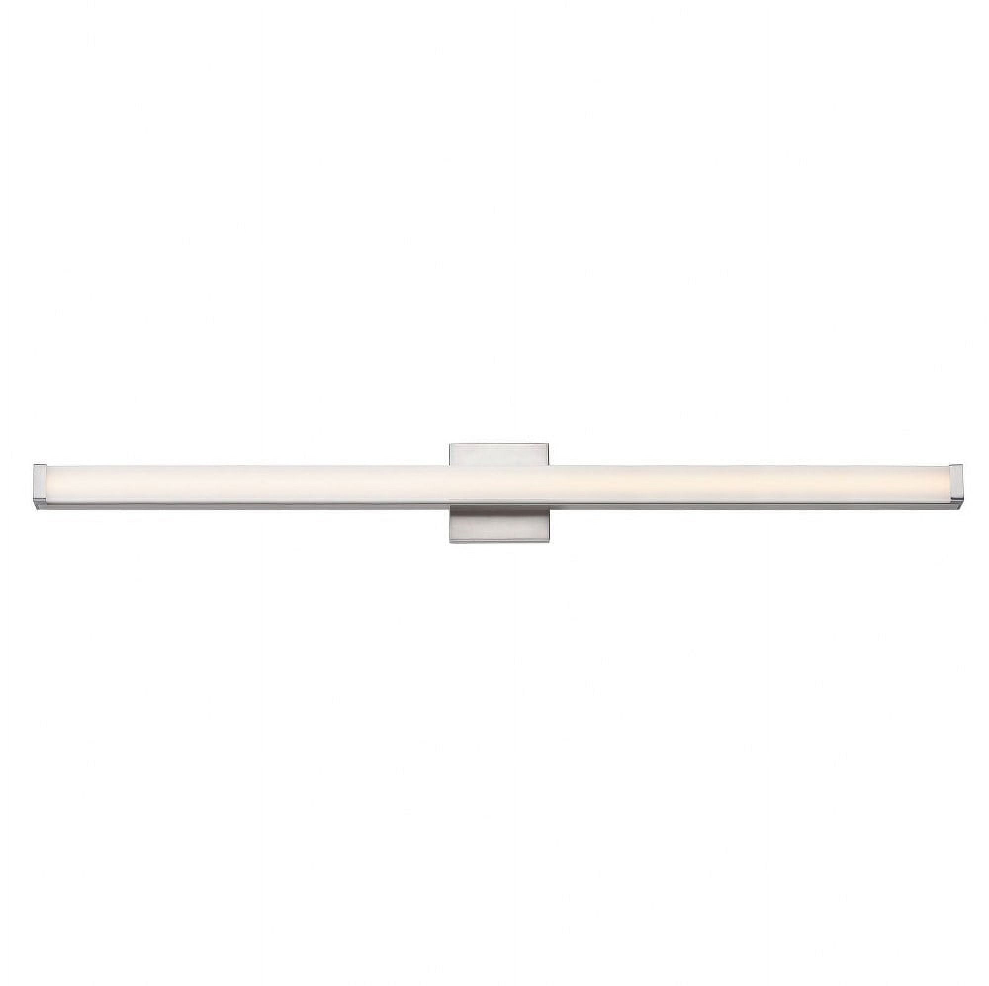 Sleek Satin Nickel 48" LED Vanity Light with Acrylic Shade