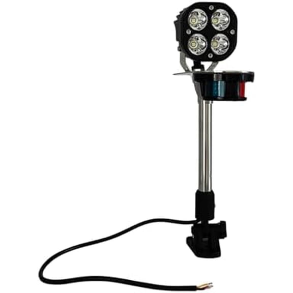 Led Boat Navigation Lights, Waterproof Spot light with Red/Green Nav Lights for Pontoon Yacht and Small Boat