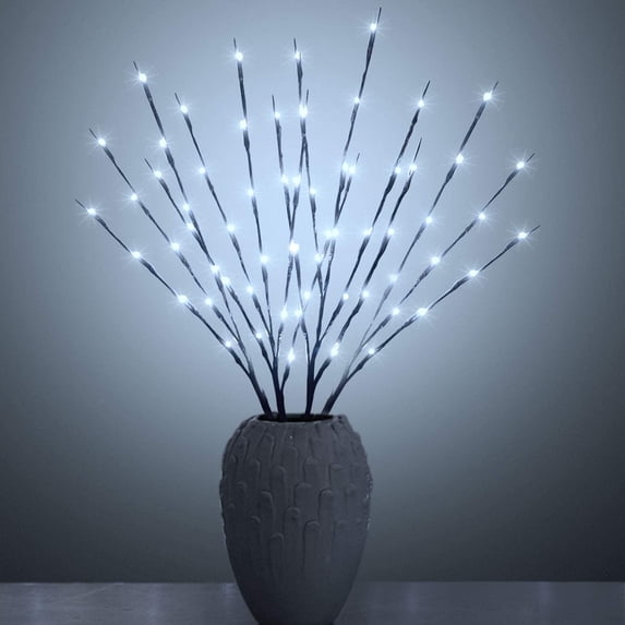 Led Branch Light Battery Operated Lighted Branches Vase Filler Willow Twig Lighted Branch 30 Inch 20 LED for Christmas Home Party Decoration Indoor Outdoor Use Pack of 2 Warm White
