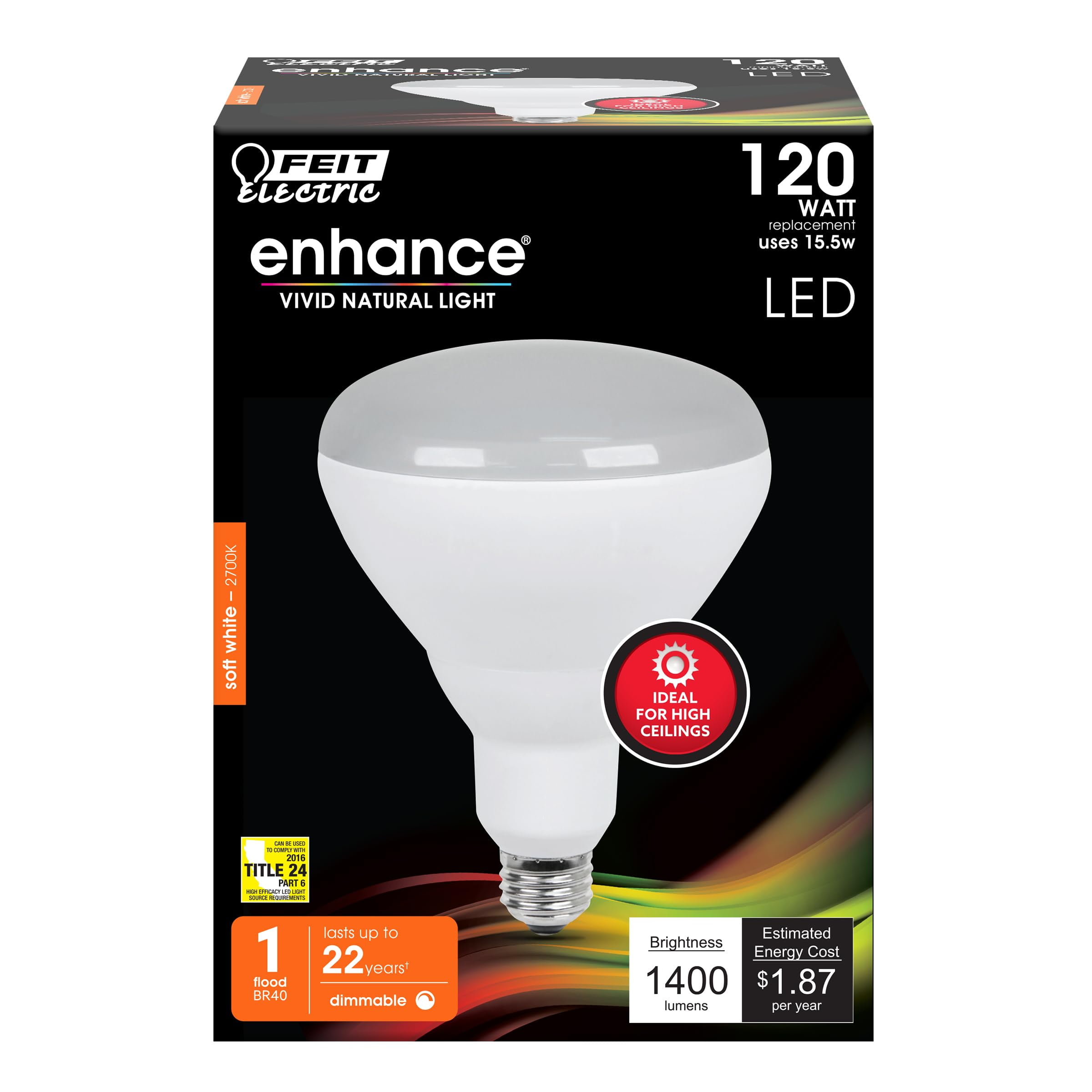 Feit Electric 15.5W Soft White BR40 LED Bulb