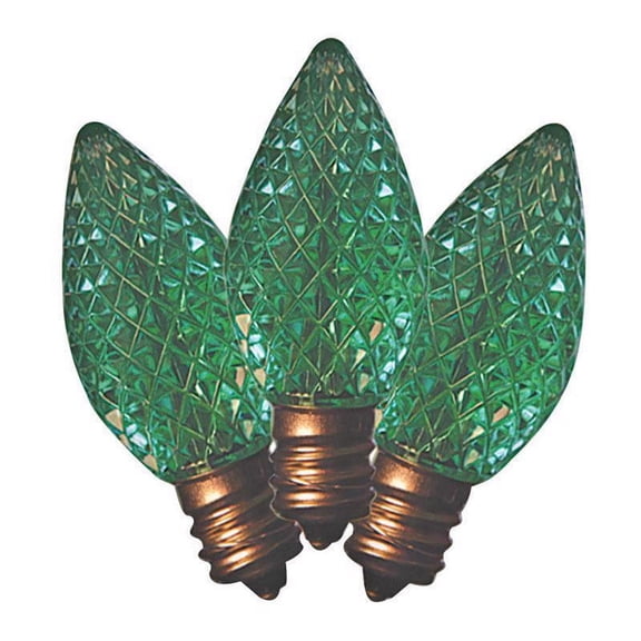 Holiday Bright Lights BU25LEDFC7-TGRA C7 LED Christmas Replacement Bulb, Green