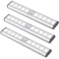 thumbnail image 1 of Led Under Cabinet Lighting,Closet Lights Motion Sensor Light Rechargeable Cabinet Lights Wireless Led Kitchen Cabinet Lights Counter Lighting Magnetic Closet Lighting /Warm White Light(3Pack), 1 of 4
